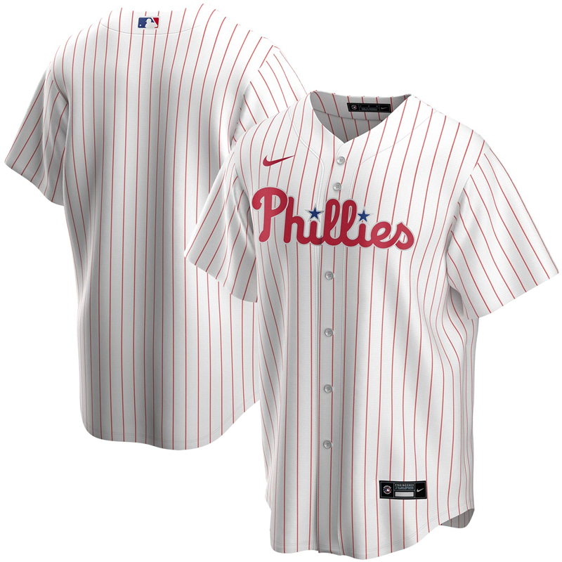 2020 MLB Men Philadelphia Phillies Nike White Home 2020 Replica Team Jersey 1->st.louis cardinals->MLB Jersey